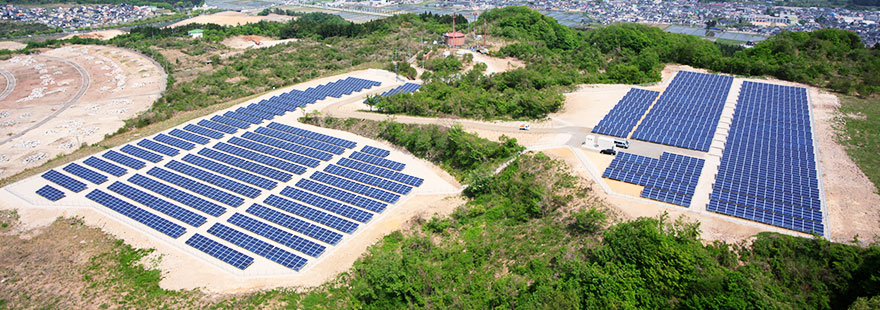 太陽光発電設備建設実写