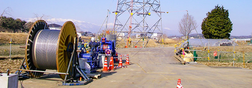 架線工事実写