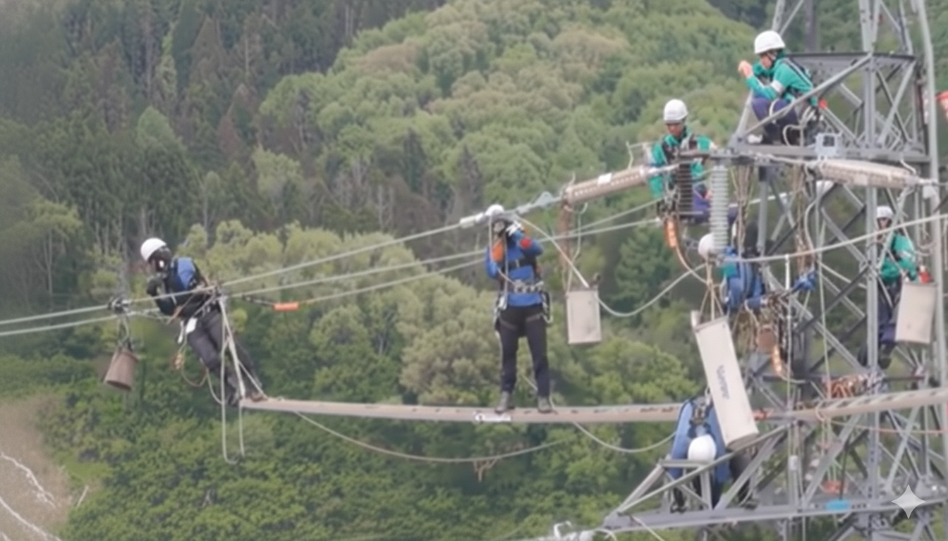 送電線作業
